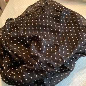 Black polka dot infinity scarf